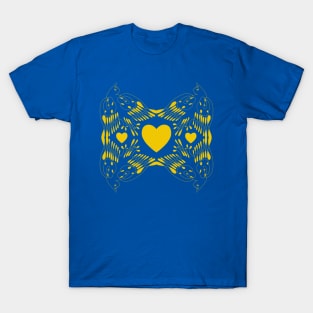 Yellow birds with hearts T-Shirt